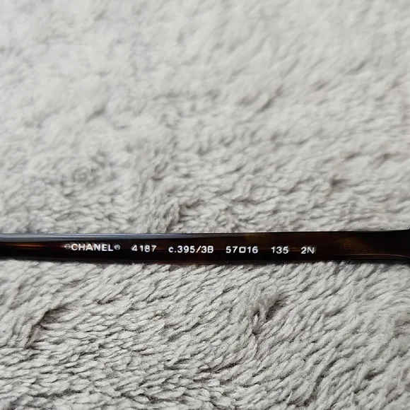 CHANEL Women's Sunglasses with Gold Frame and Brown Lenses - Picture 5 of 11